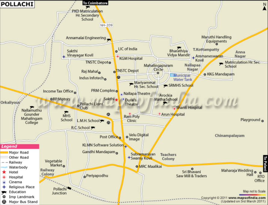 Map Pollachi - Pollachi Real Estate Map Pollachi
